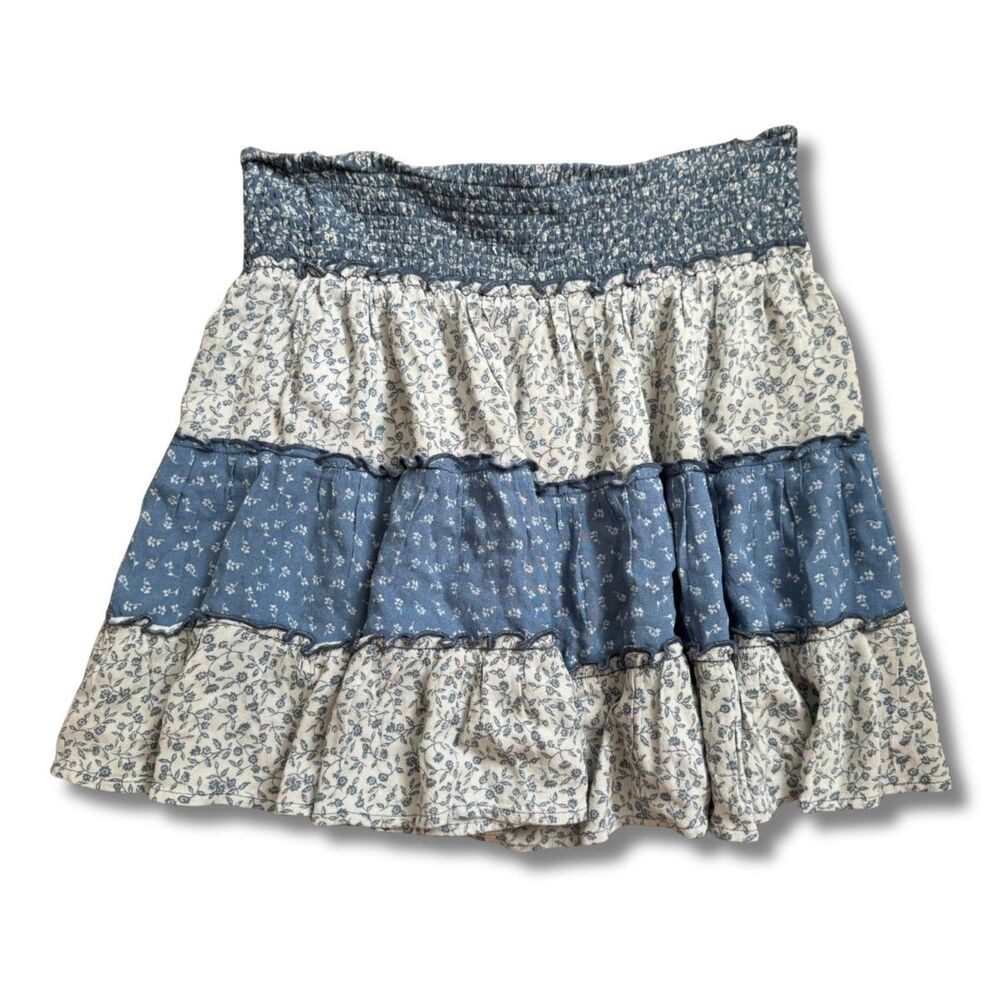 American Eagle Floral Tiered Mini Skirt [S]